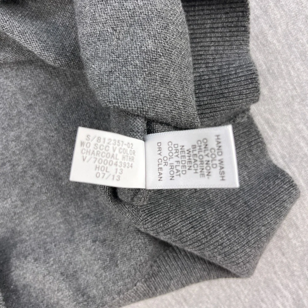 Banana Republic Luxury V-Neck Sweater Men S Heather Gray Silk Cashmere Blend